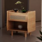 Wooden Bedside Table with Drawer – Classic & Versatile