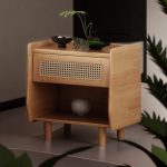 Wooden Bedside Table with Drawer – Classic & Versatile