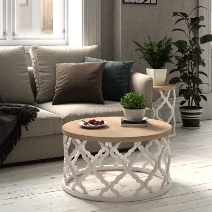 Solid Wood Top Nordic Coffee Table – Wholesale & B2B Distribution Available