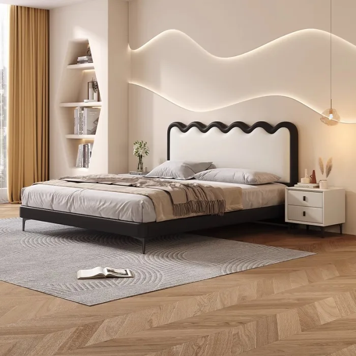 Elevate your sleep experience with a premium solid wood frame bed.
