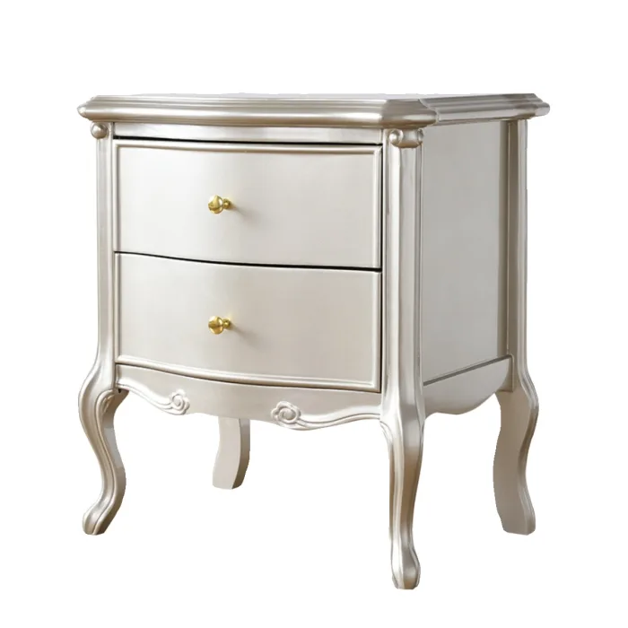 Sophisticated American-Style Wooden Nightstand with Light Luxury Aesthetic