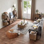 Stylish Nordic Coffee Table with Wood Top and Metal Frame