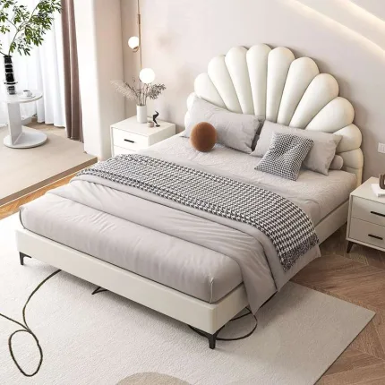 Stylish Scandinavian Solid Wood Bed for Kids’ Bedrooms