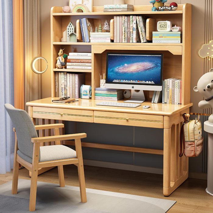 Stylish Solid Wood Scandinavian Desk for Home and Office Interiors