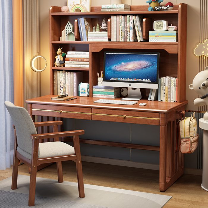 Stylish Solid Wood Scandinavian Desk for Home and Office Interiors