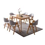 Sustainable Solid Wood Scandinavian Dining Table