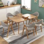 Sustainable Solid Wood Scandinavian Dining Table