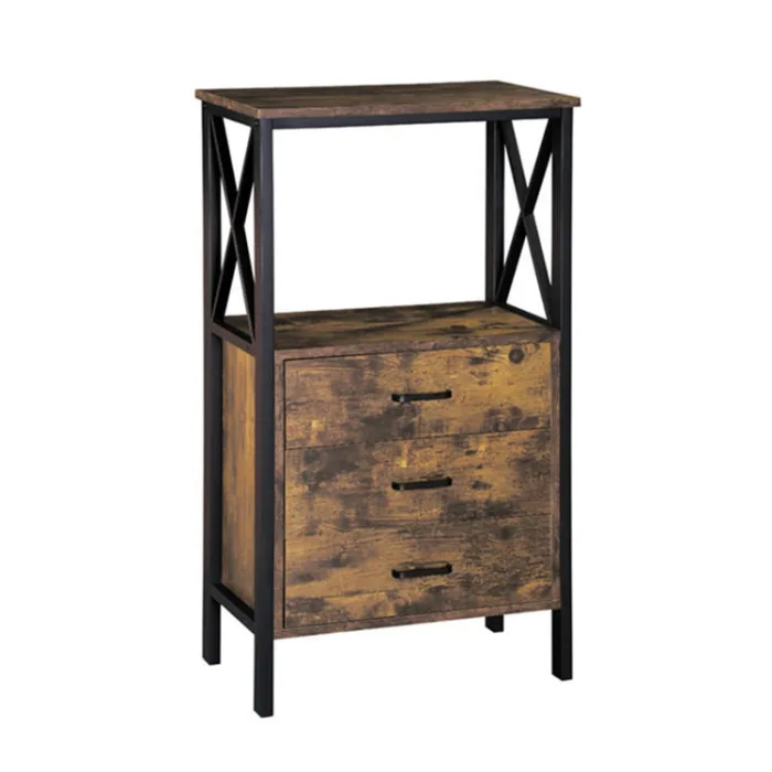Add a touch of elegance with wooden drawer storage cabinets.