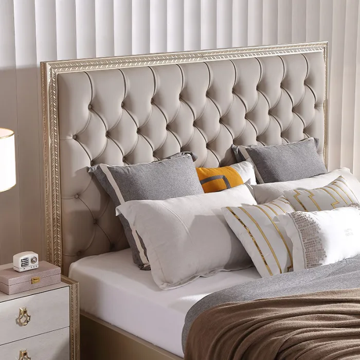 Timeless American Light Luxury Wooden Bed with Durable Construction