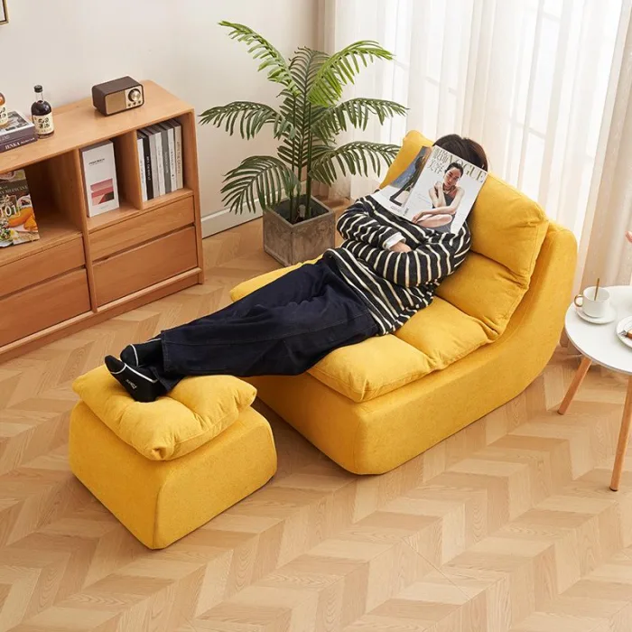  Revitalize your space with the chic Nordic cushioned sofa.