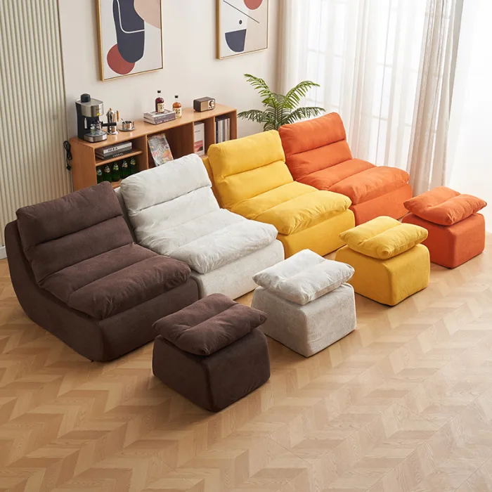  Revitalize your space with the chic Nordic cushioned sofa.
