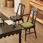 Vintage Rubberwood Dining Chair with Soft Cushioned Seat – Comfortable Mid-Century Modern Design for Wholesale