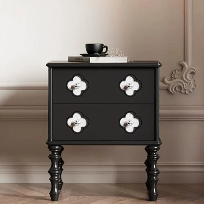 Vintage Style Rubber Wood Nightstand for Bedroom, Classic Design with Ample Storage – Perfect for B2B Suppliers