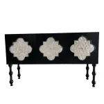 Vintage Style Rubberwood Entryway Cabinet, Solid Wood Construction – Perfect for Home or Office Use