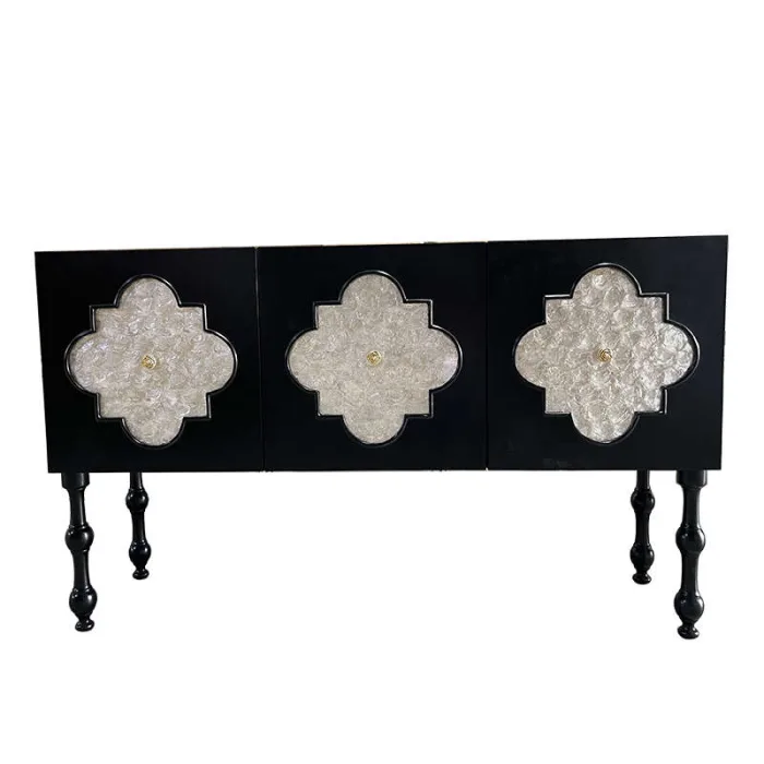 Vintage Style Rubberwood Entryway Cabinet, Solid Wood Construction – Perfect for Home or Office Use