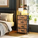 A rustic bedside table that brings nature into your home.