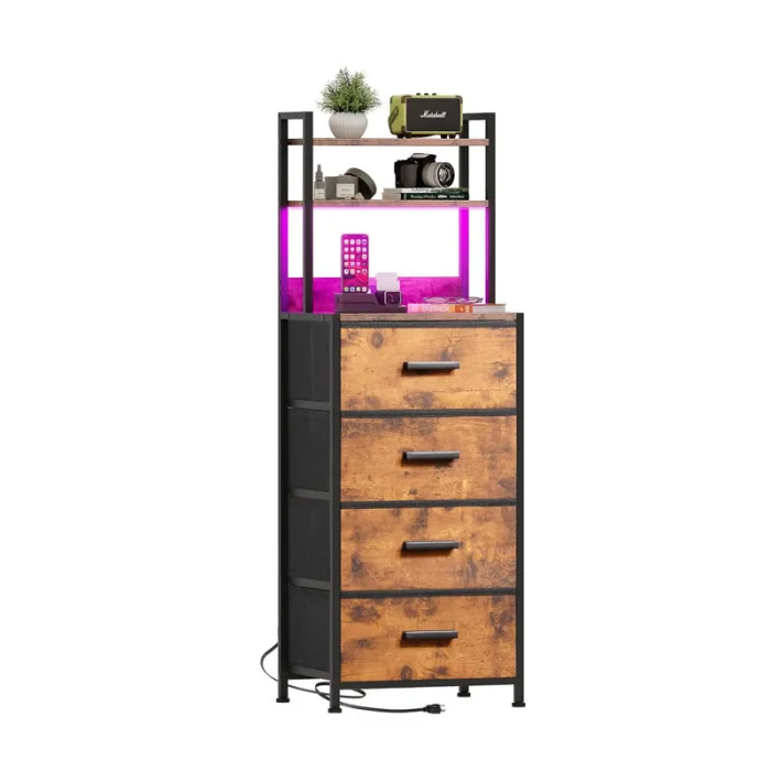 A rustic bedside table that brings nature into your home.