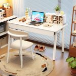 Scandinavian Solid Wood Desk with Clean Lines for Modern Work Environments