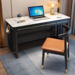 Scandinavian Minimalist Stone Desk for Home Office or Workspaces