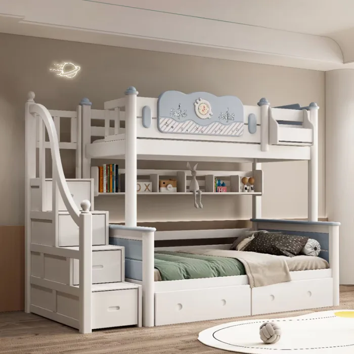 Customizable Solid Wood Bunk Bed