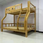 Farmhouse-Themed Wooden Bunk Bed