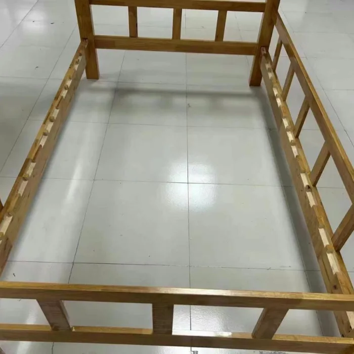 Farmhouse-Themed Wooden Bunk Bed