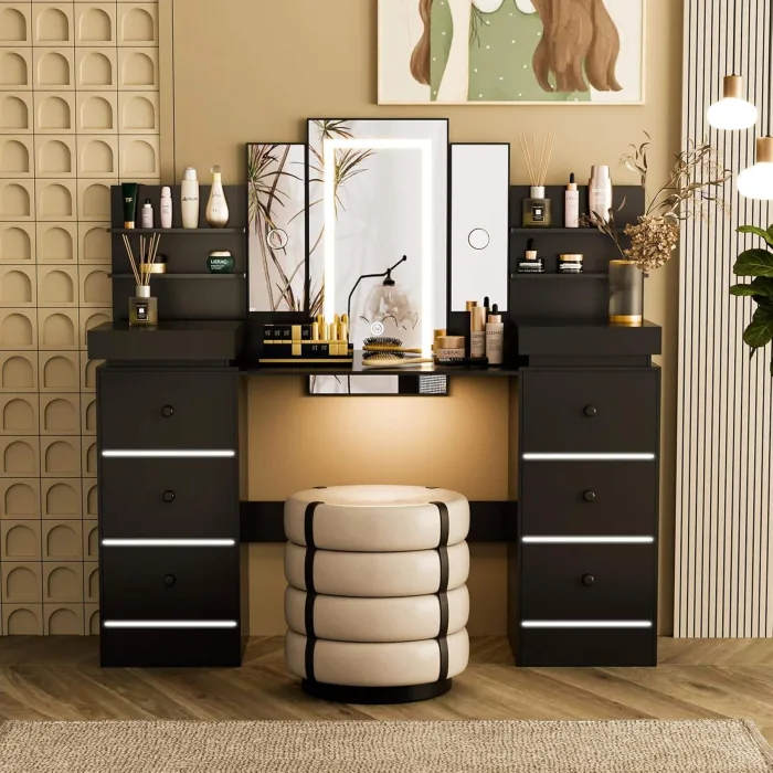 Contemporary vanity consoles