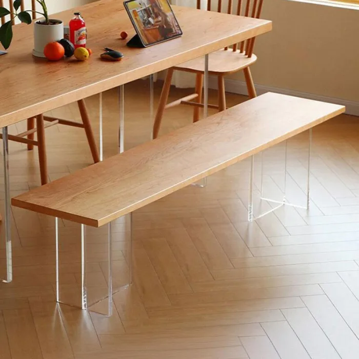 Acrylic & Wood Bench - Multi-Use for Dining/Entryway​