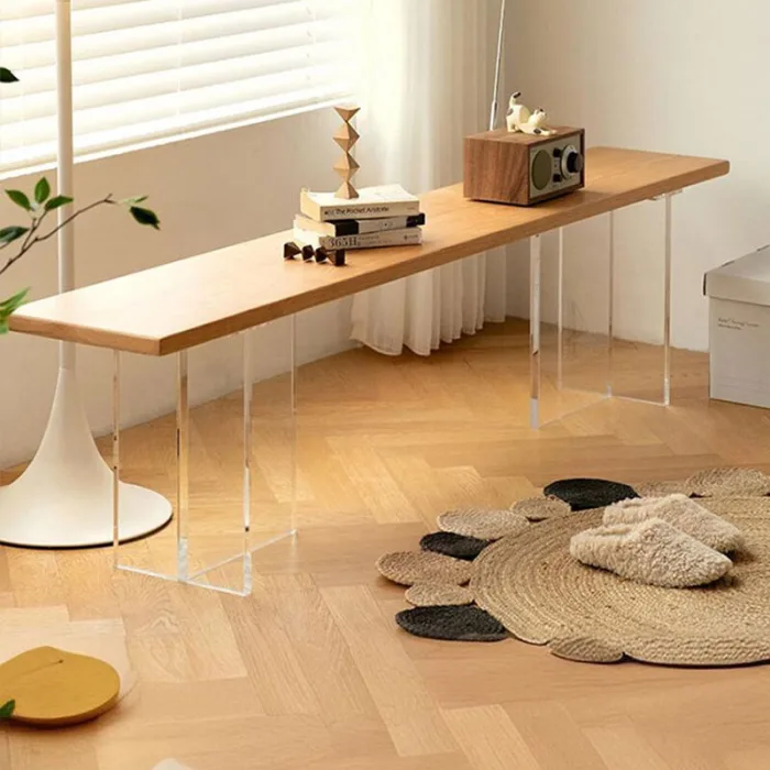 Acrylic & Wood Bench - Multi-Use for Dining/Entryway​