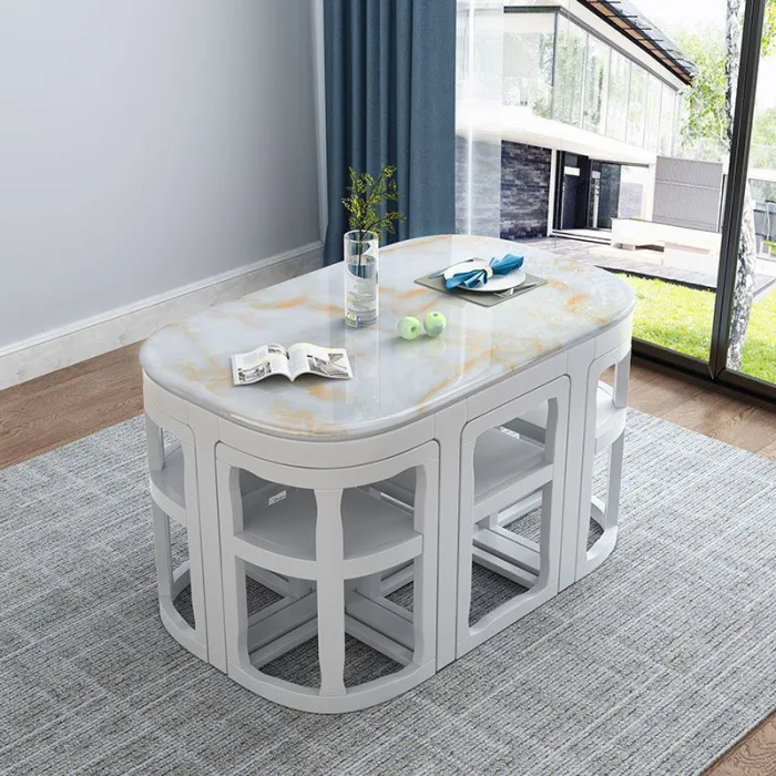 Fold-down wall-mounted dining sets
