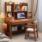 Multi-Functional Adjustable Desk - Solid Wood Construction with Built-in Storage