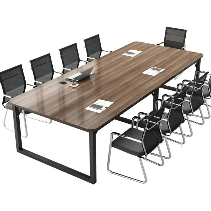 Stylish Modern Particle Board Conference Table for Collaborative Workspaces