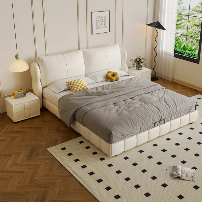 Sleek Upholstered Bed with Clean Lines for Modern Homes