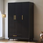 Scandinavian Solid Wood Bedroom Wardrobe with Simple Design