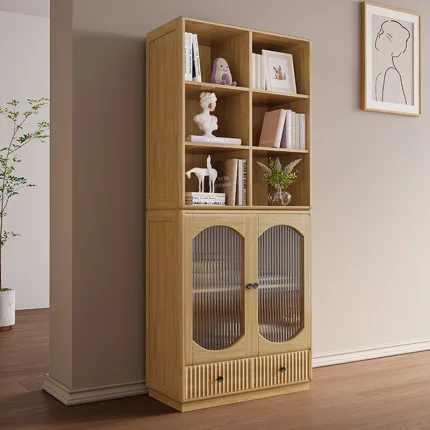 Modern Scandinavian Solid Wood Bookshelf