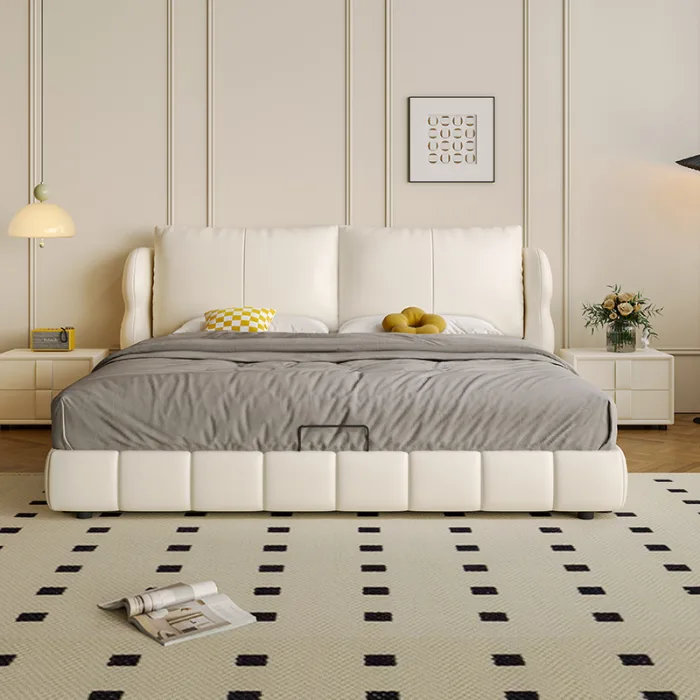 Sleek Upholstered Bed with Clean Lines for Modern Homes