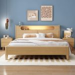 High-Quality Scandinavian Solid Wood Double Bed for Wholesale Sales