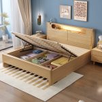 High-Quality Scandinavian Solid Wood Double Bed for Wholesale Sales