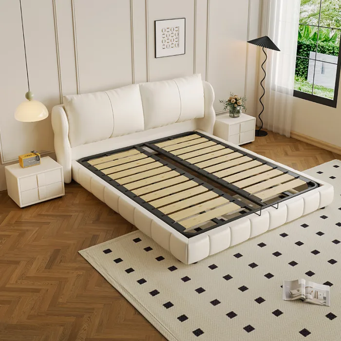 Sleek Upholstered Bed with Clean Lines for Modern Homes