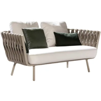 Weather-Resistant Modern Minimalist Outdoor Sofa for Commercial and Residential Use