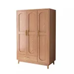 Modern Minimalist Ash Wood Wardrobe for Sleek Bedroom Storage