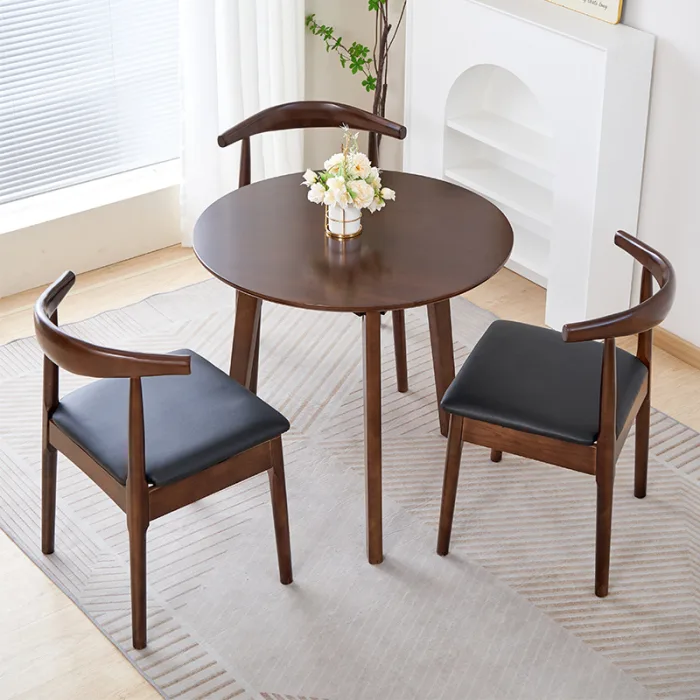 Modern Minimalist Nordic Solid Wood Extendable Dining Table