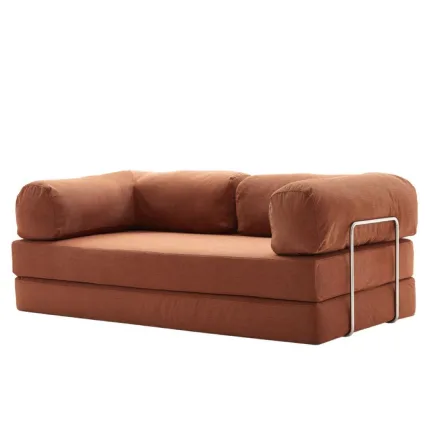 Compact Mid-Century Sofa – Compressed Package for Easy Bulk Shipping