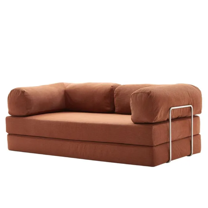 Compact Mid-Century Sofa – Compressed Package for Easy Bulk Shipping