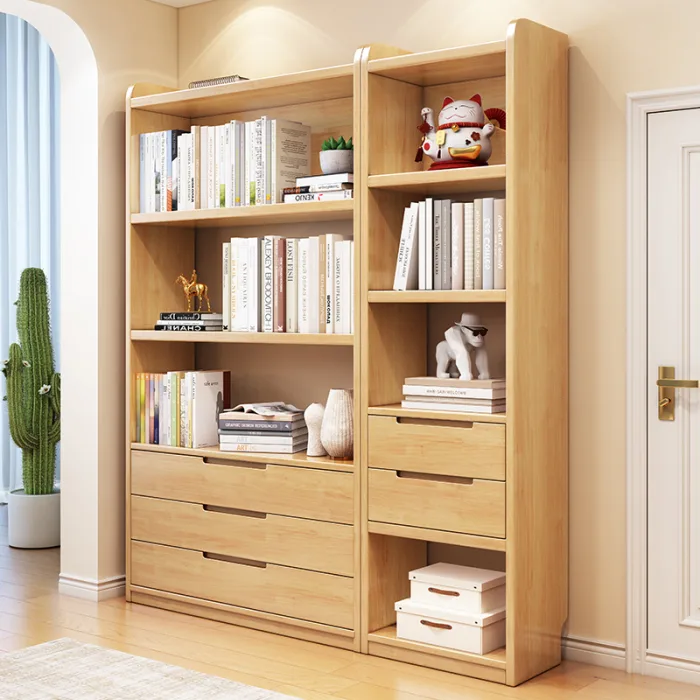 Freestanding Wooden Bookshelf – Modern Storage for Books & Decor
