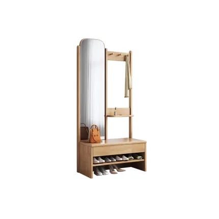 Modern Entryway Bench with Coat Rack – All-in-One Storage Solution