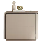 Modern Minimalist Nightstand with Storage Drawers