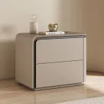 Modern Minimalist Nightstand with Storage Drawers