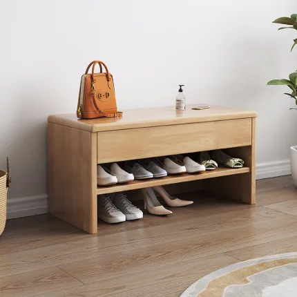 Modern Minimalist Shoe Bench – Entryway Storage with Style