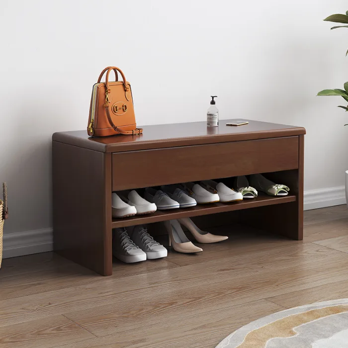 Modern Minimalist Shoe Bench – Entryway Storage with Style